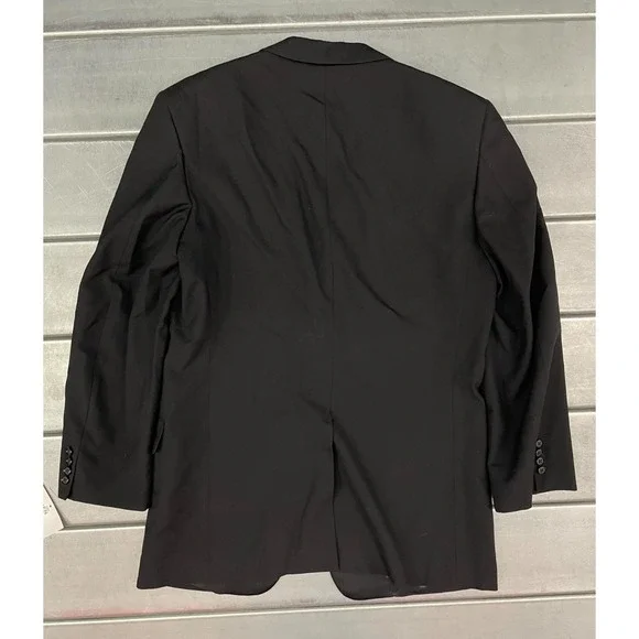 Hickey Freeman Boardroom Blazer Jacket Mens 41 Long Black 100% Wool Sport Coat - Picture 16 of 16